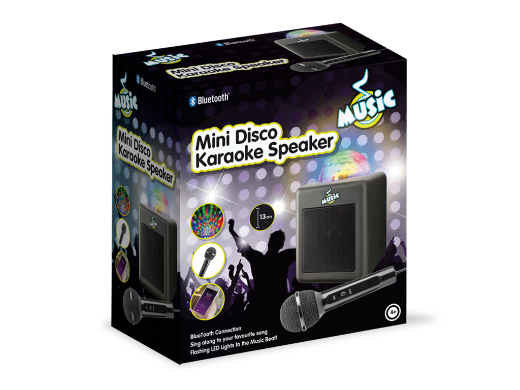 Music karaoke disco højttaler med mikrofon