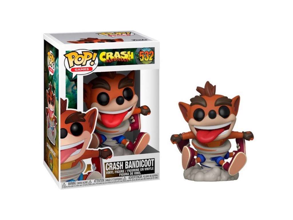 Crash Bandicoot POP! vinyl figur af snurrende Crash Bandicoot på 9 cm