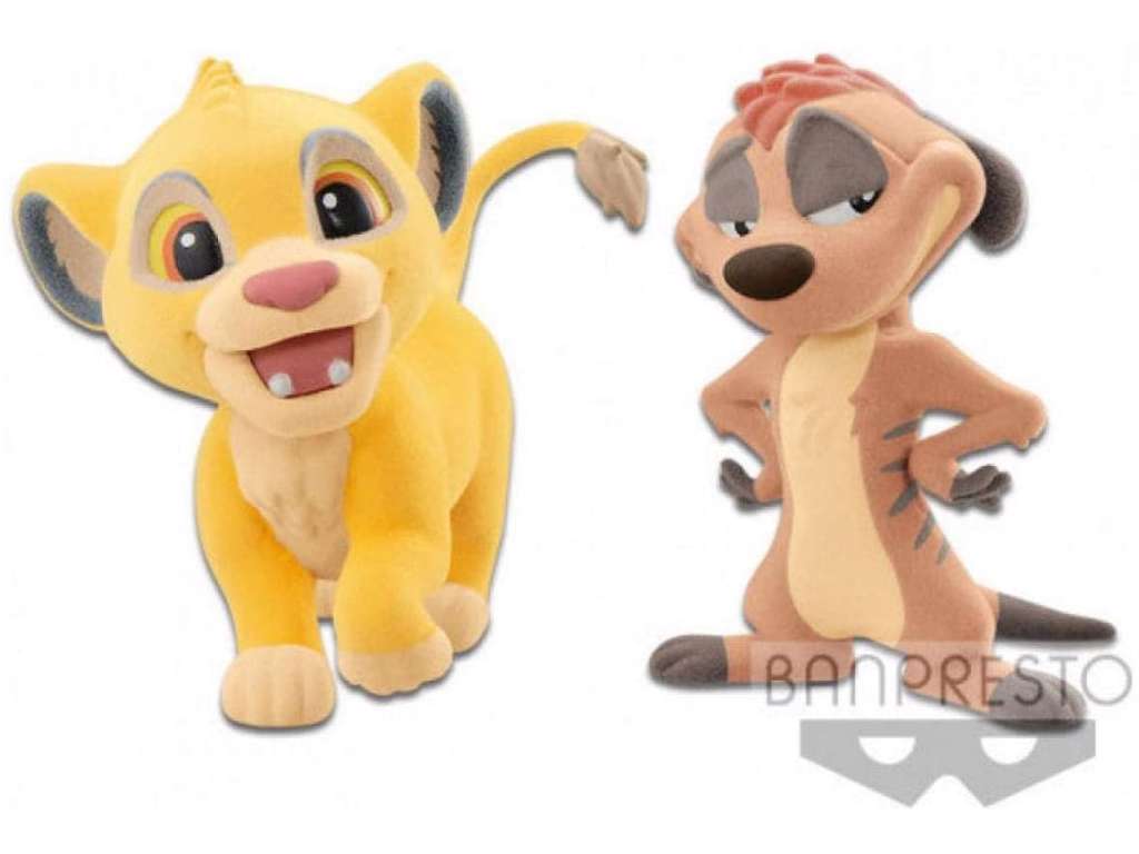 Disney Fluffy Puffy mini figur 2-Pack Simba & Timon på 7 cm