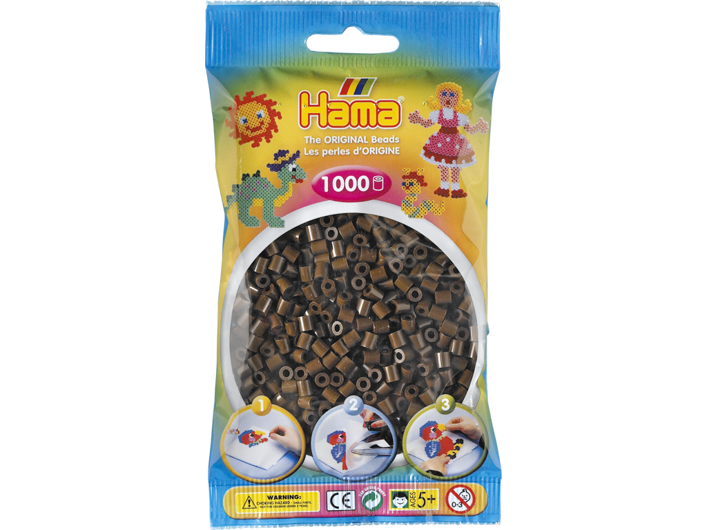 1000stk. Hama Midi brun 207-12