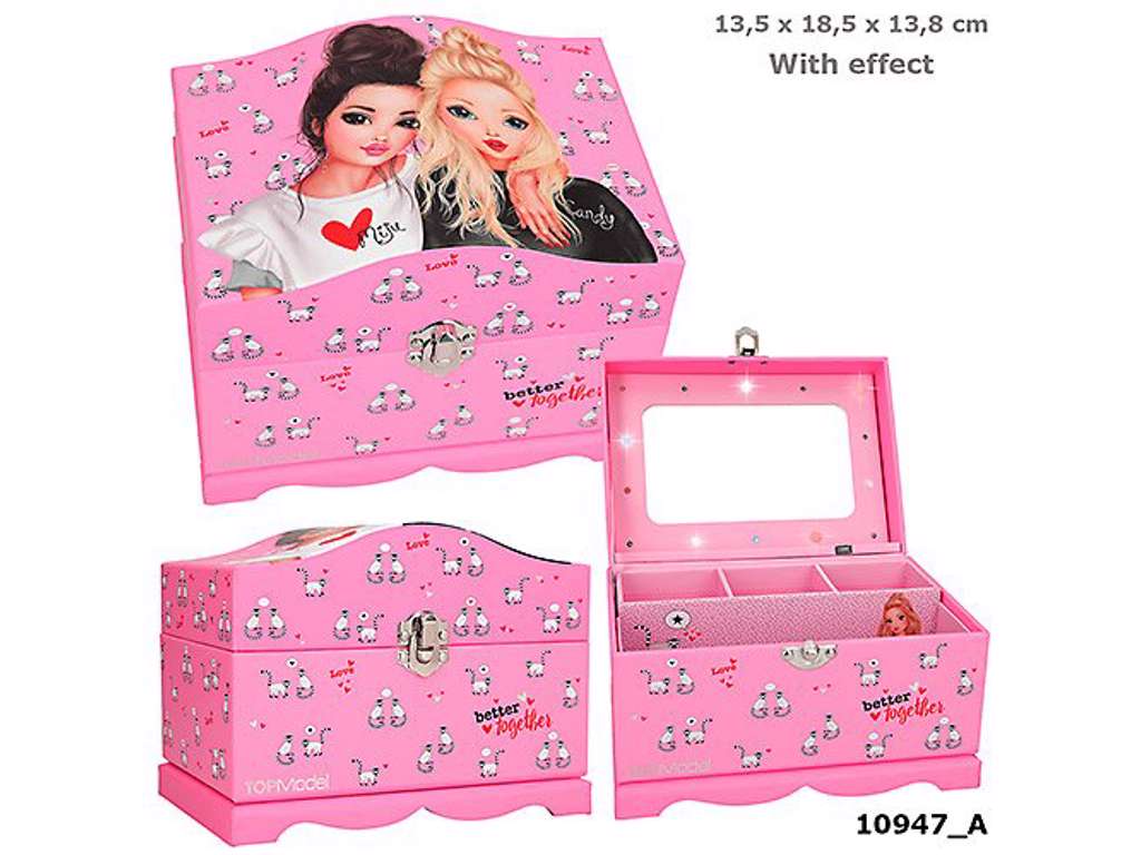 Top Model smykkeskrin med lys