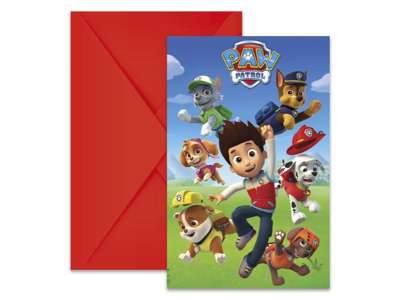 Paw Patrol invitationskort