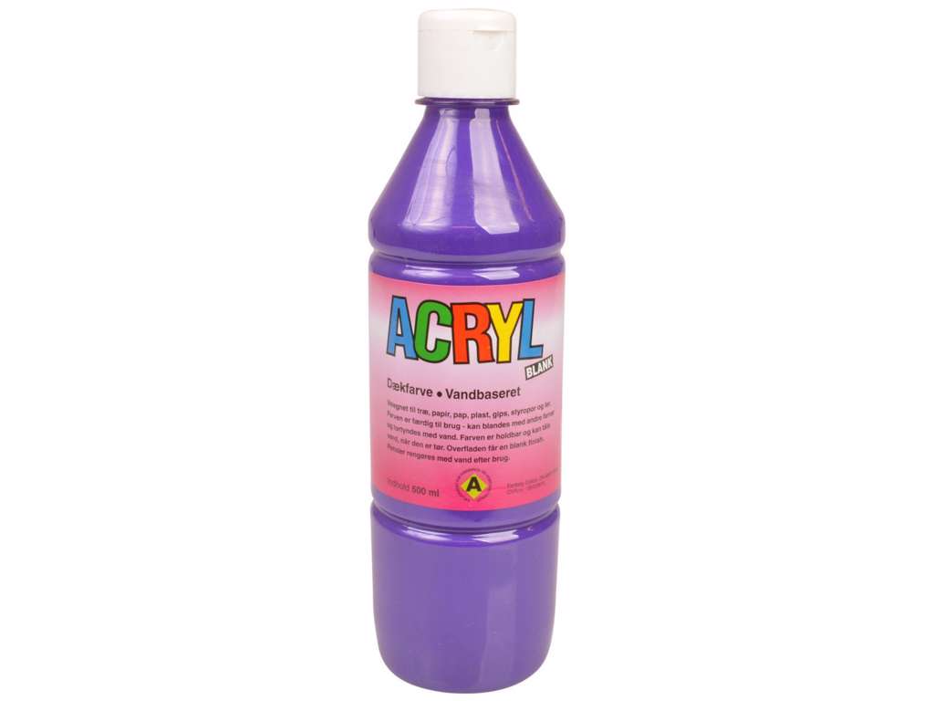 Blank acryl maling - lilla - 500 ml