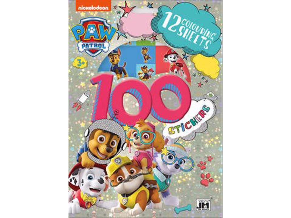 Paw Patrol klistermærkesæt med 100 klistermærker