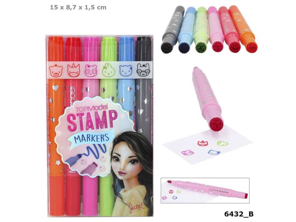 Top Model emojis tuscher med stempel