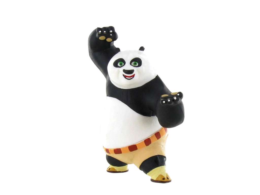 Smilende Po minifigur fra Kung Fu Panda på 8 cm