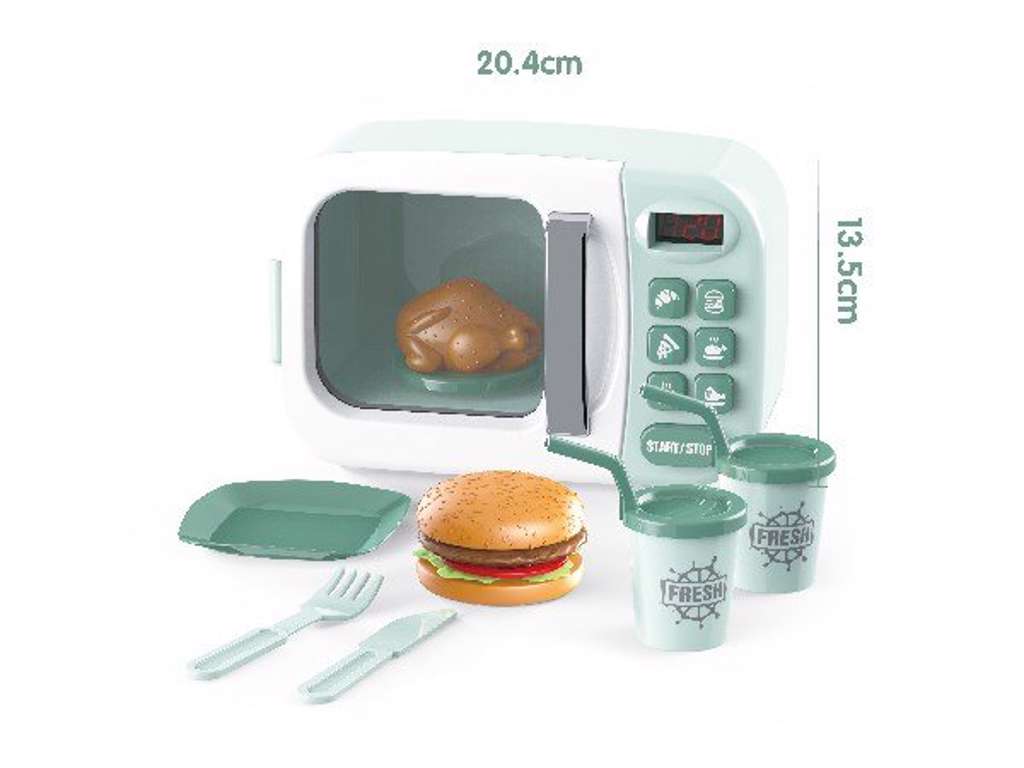 Elektrisk mikrobølgeovn med tilbehør