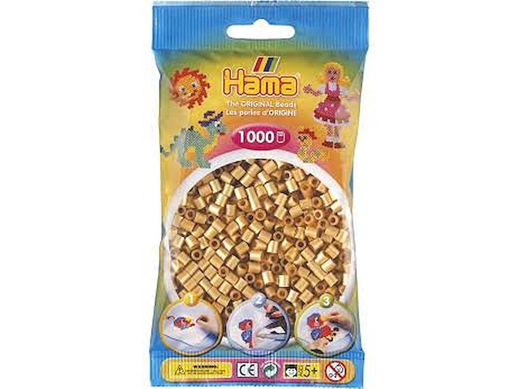 Hama Midi Perler – 1.000 stk. – Guld
