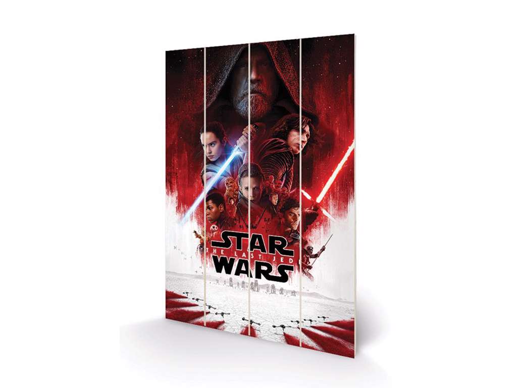 Star Wars The Last Jedi "One Sheet" træ plade "plakat" 40x60cm