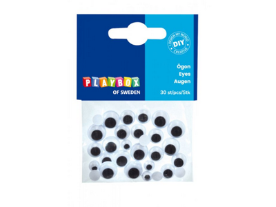 Sort-Hvid Øjne 30stk