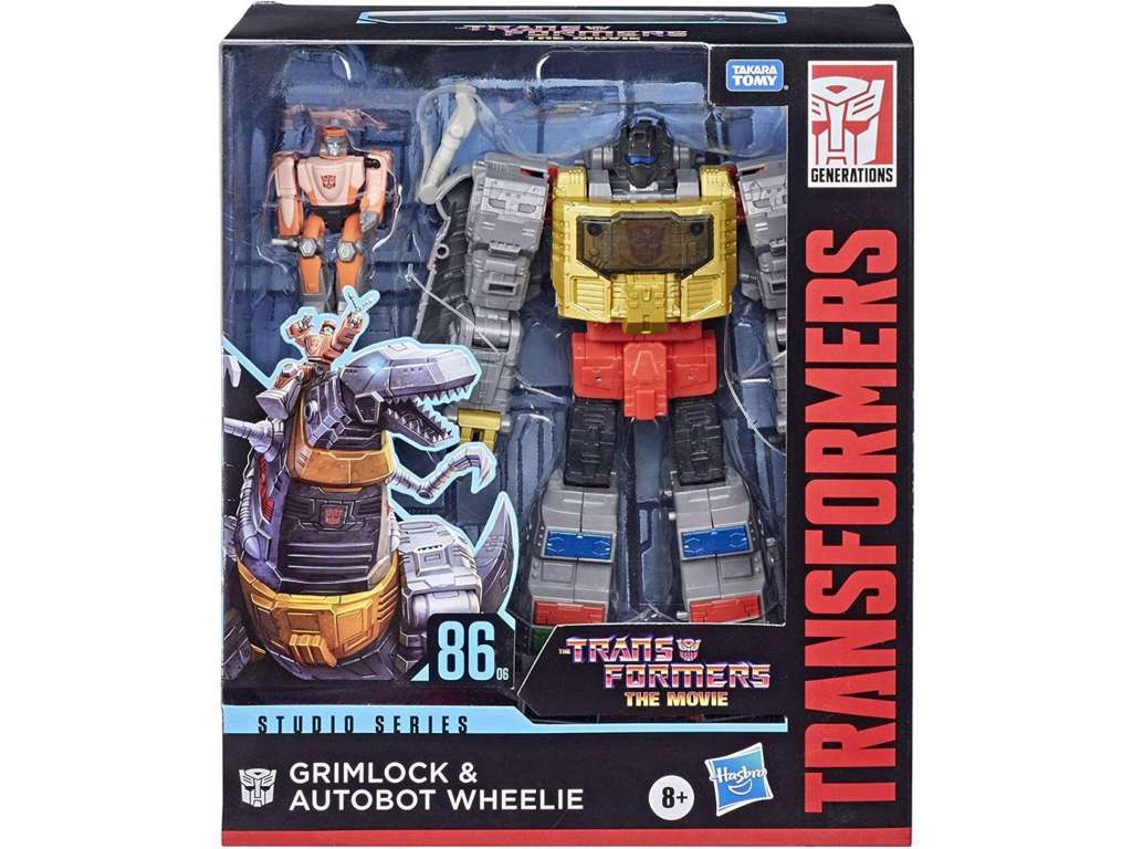 Transformers Studio Series Leader Class action figur af Grimlock & Autobot Wheelie