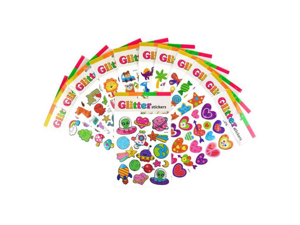 Glitter klistermærker - flere forskellige