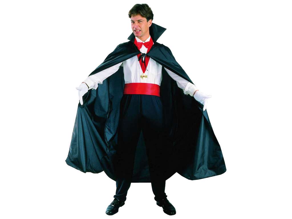 Dracula kappe med krave - sort - one size