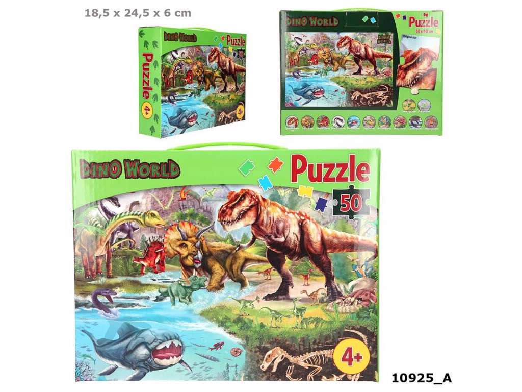  Dino World puslespil med 50 brikker