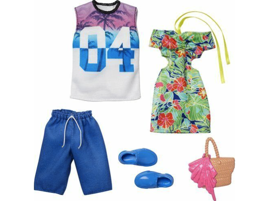 Barbie and Ken Fashion 2-Pack: Strandkjole og Shortssæt