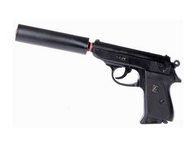 Pistol med lyddæmper til 50 skuds krudt fra Special Agent