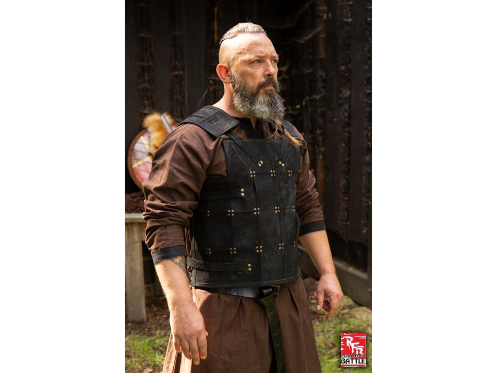 RFB Fighter Leather Armour - Black - S