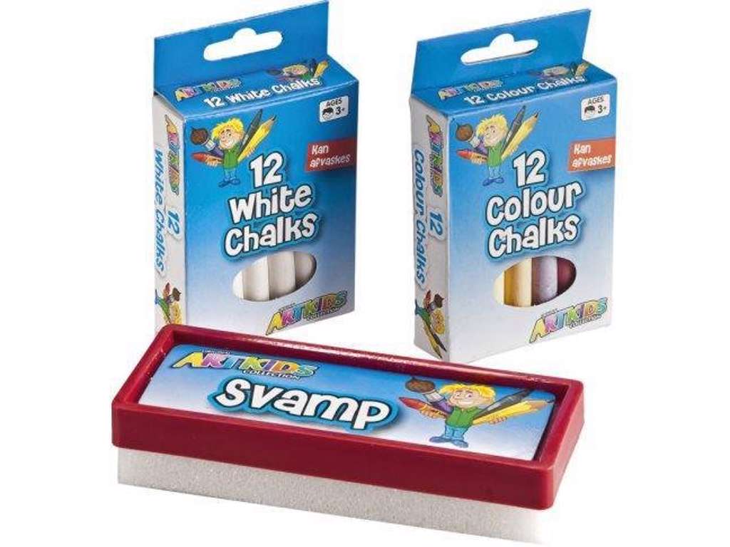 24 kridt med svamp fra Artkids