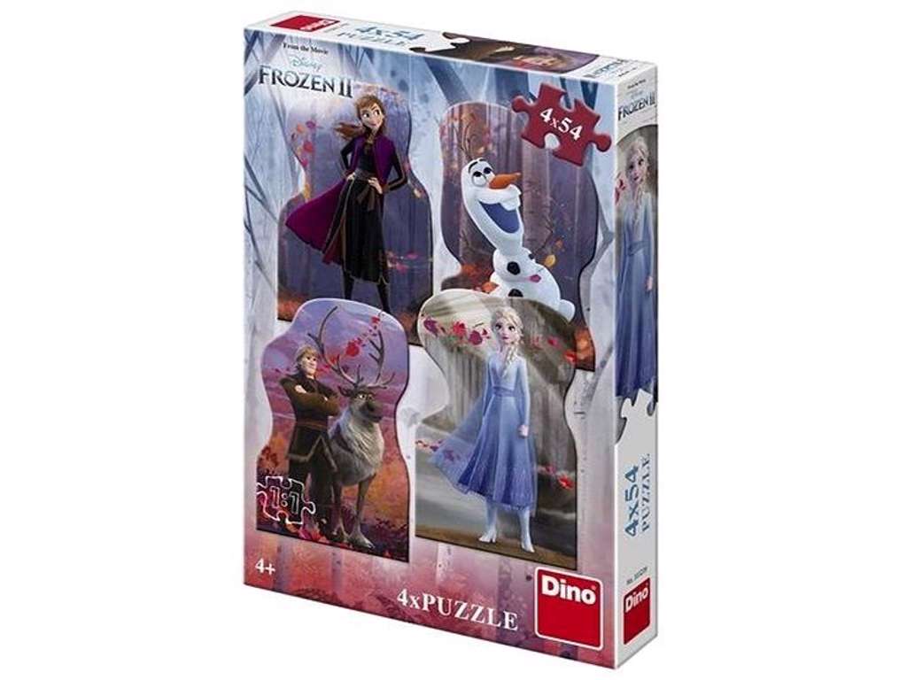 Frozen puslespil med 4 x 54 brikker