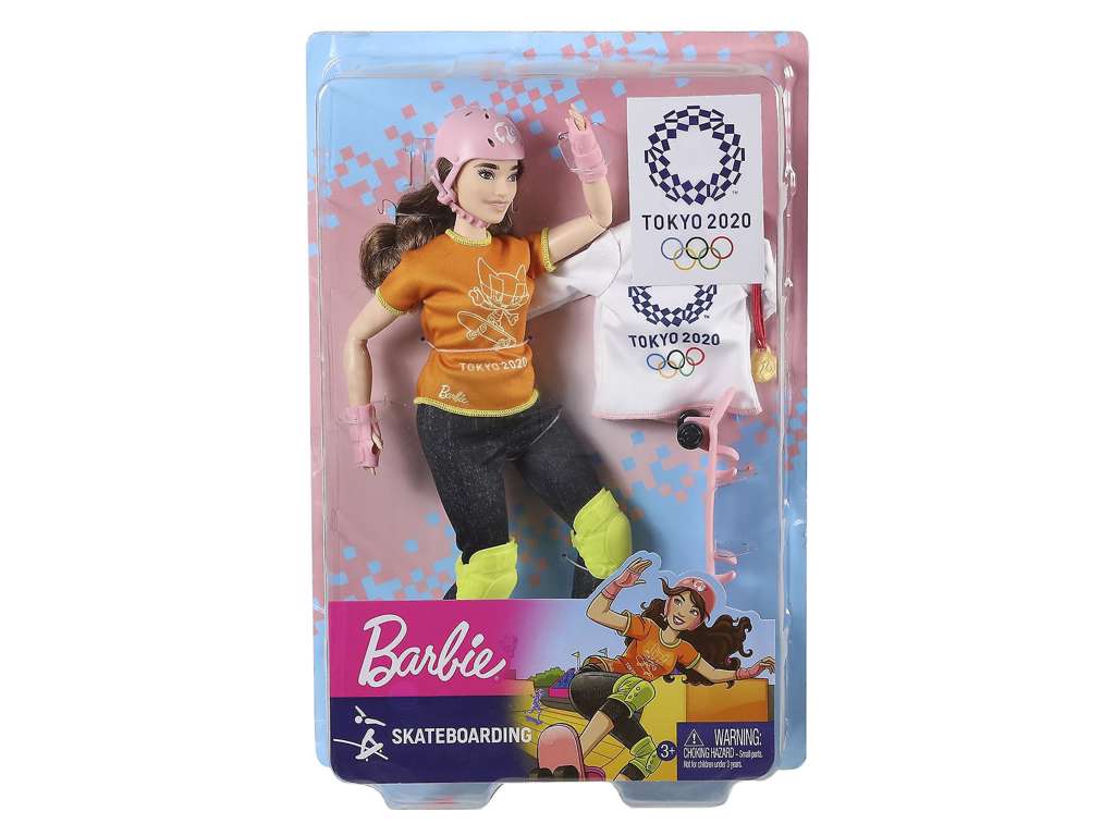 Barbie 2020 Olympisk dukke - skateboarding