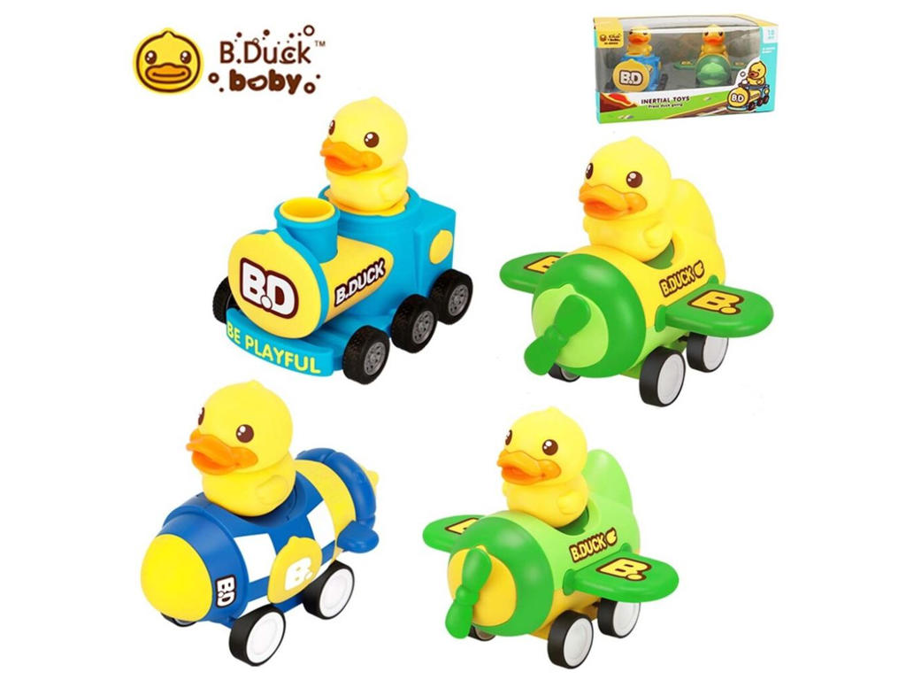B.Duck Tog & Fly - Tryk og kør biler til baby