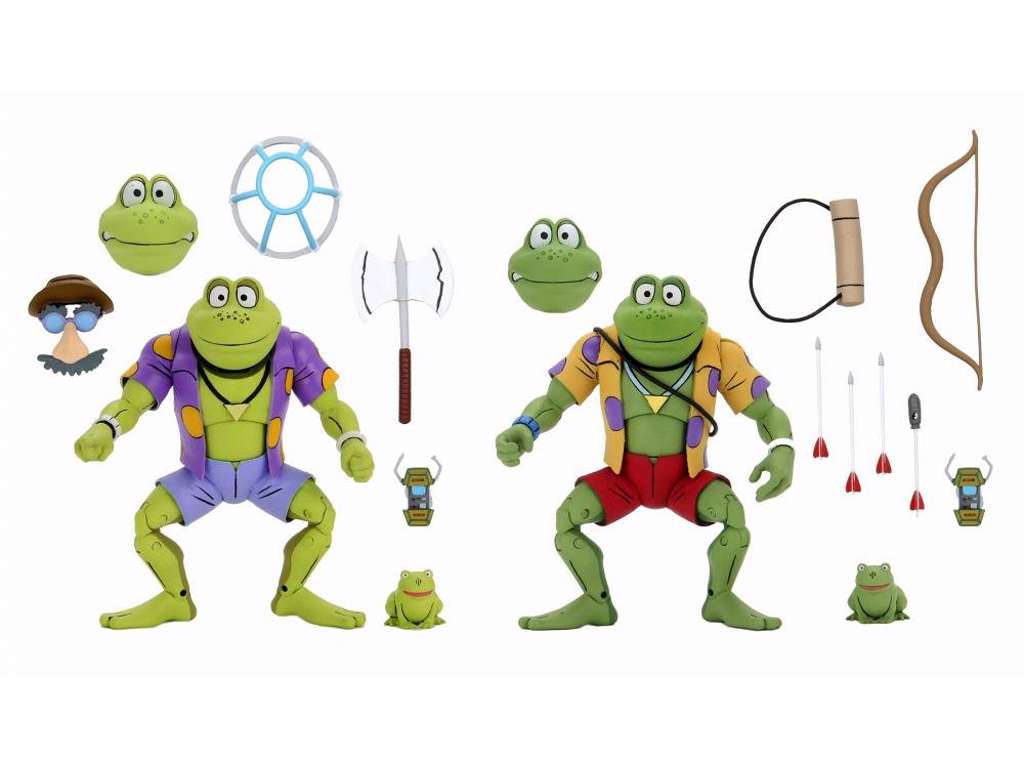Genghis og Rasputin Frog action figur sæt fra TMNT - 18 cm