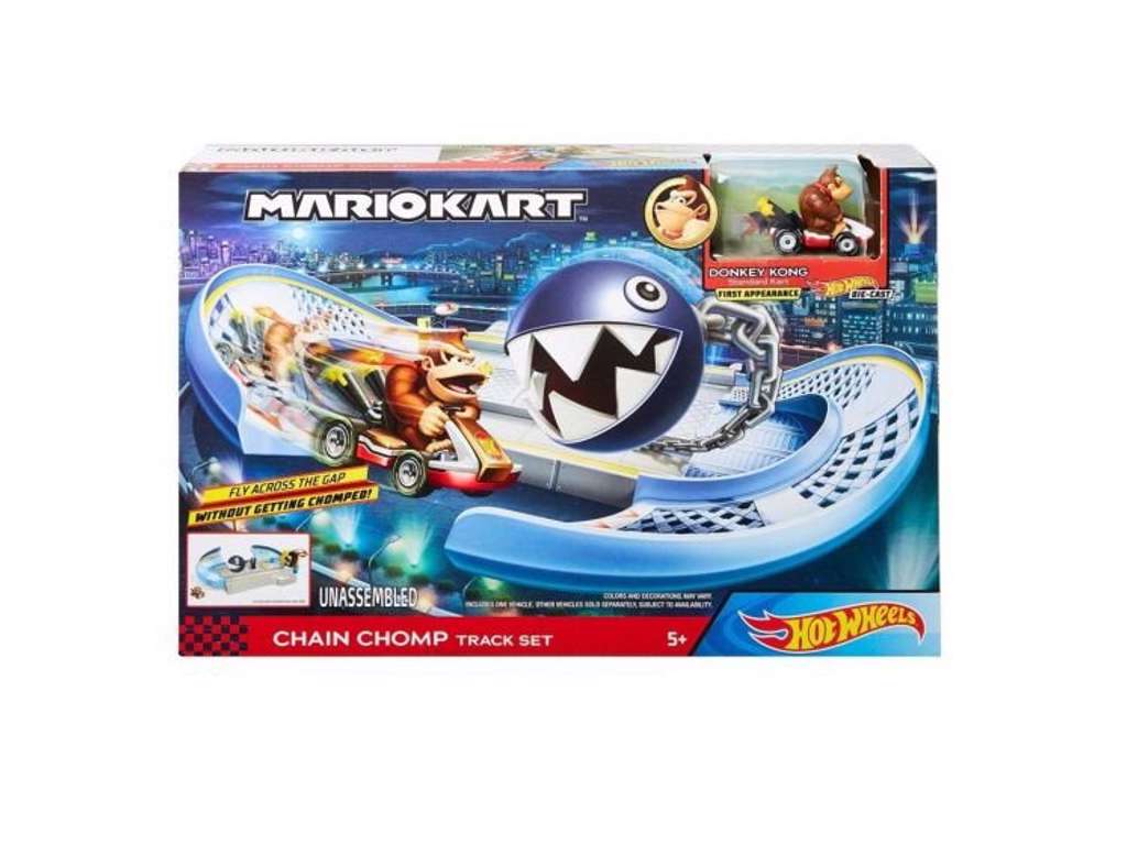 Hot Wheels Mario Kart Nemesis bilbane med Donkey Kong