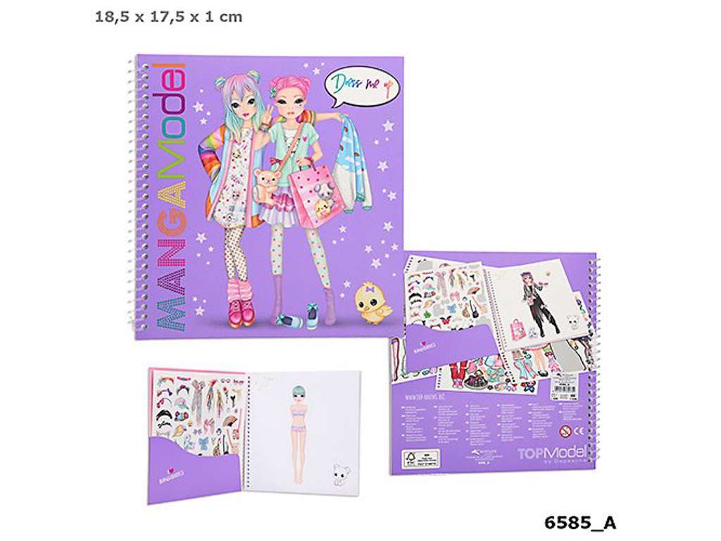 Top Model Dress Me Up klistermærkebog – Manga Model