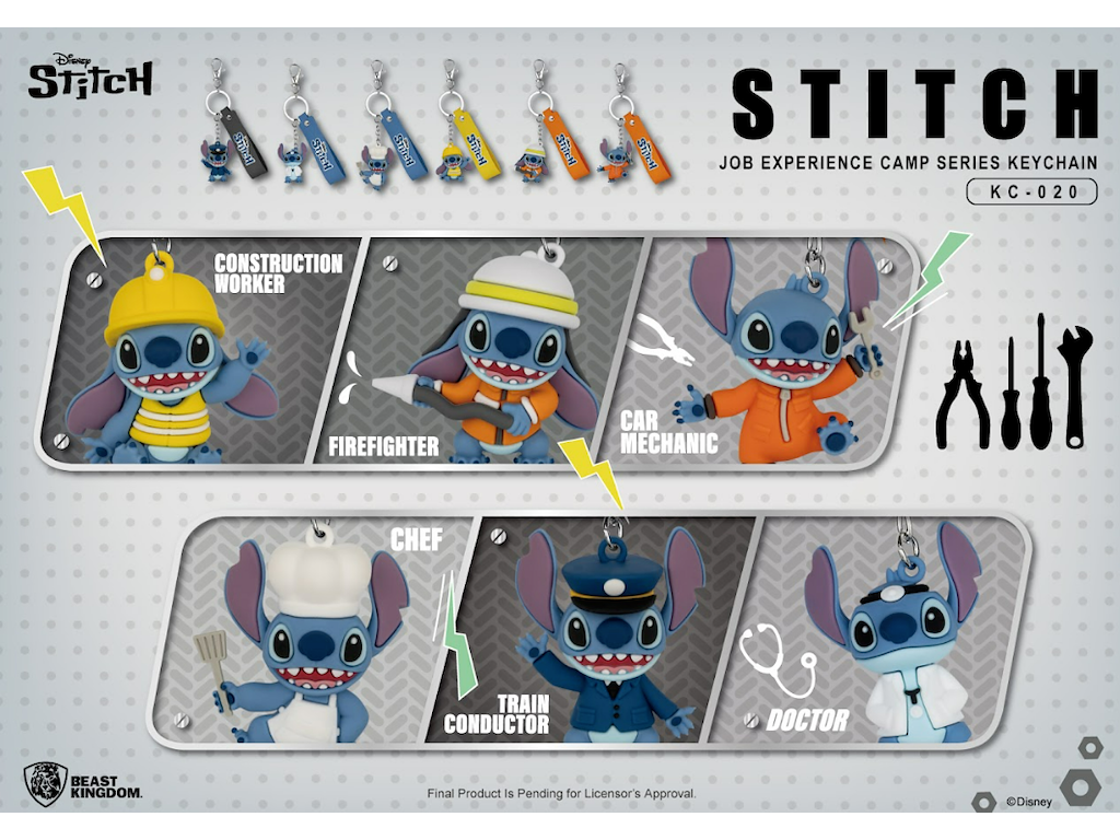 Lilo & Stitch Job Experience Camp Series Keychains Blind Box Stitch 4 cm