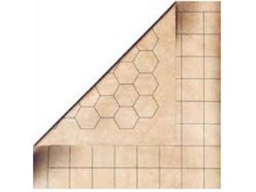 Reversible Battle Mat 1,5" Squares & 1,5" Hexes 60 x 66 cm