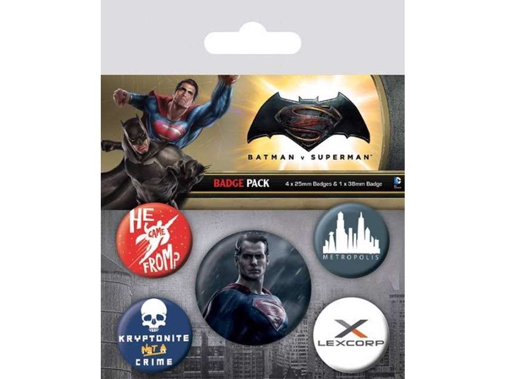 Batman v Superman 5-pak badges