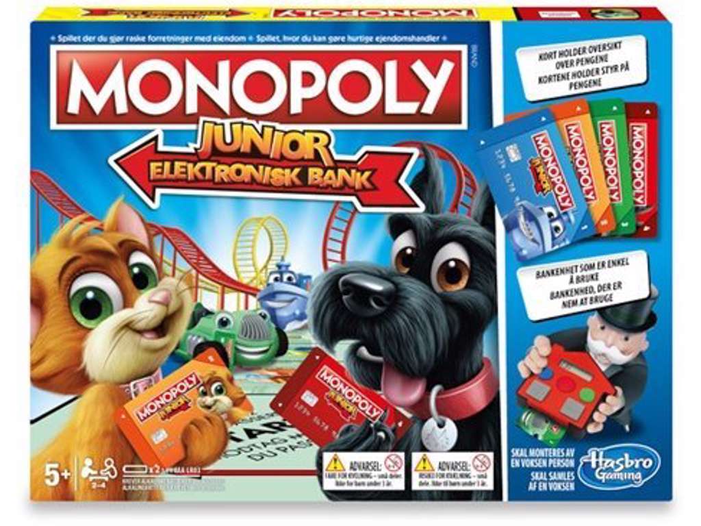 Monopoly Junior Elektronisk bank - brætspil