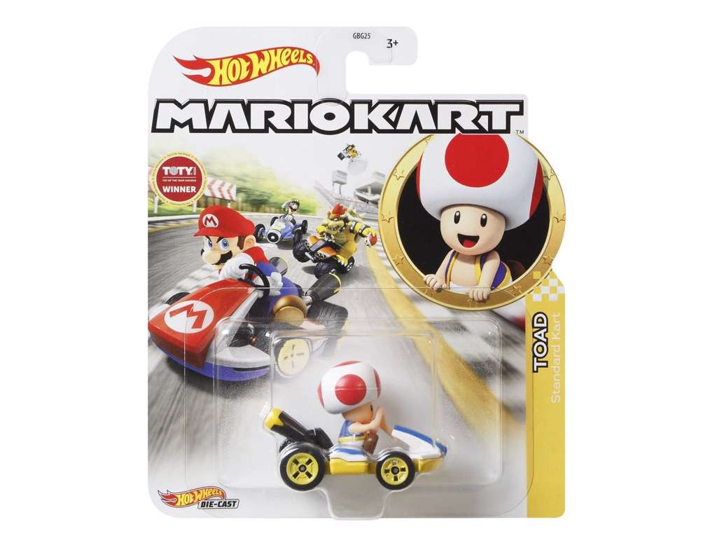Hot Wheels metalbil fra Mario Kart - Toad