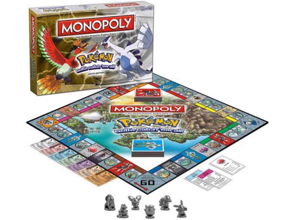 Pokémon Johto Edition - monopoly brætspil - engelsk version