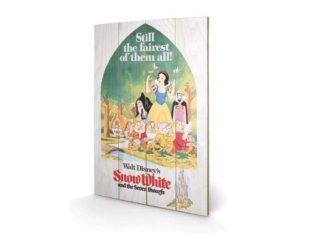 Snow White "Still The Fairest" træ plade "plakat" 40x60 cm