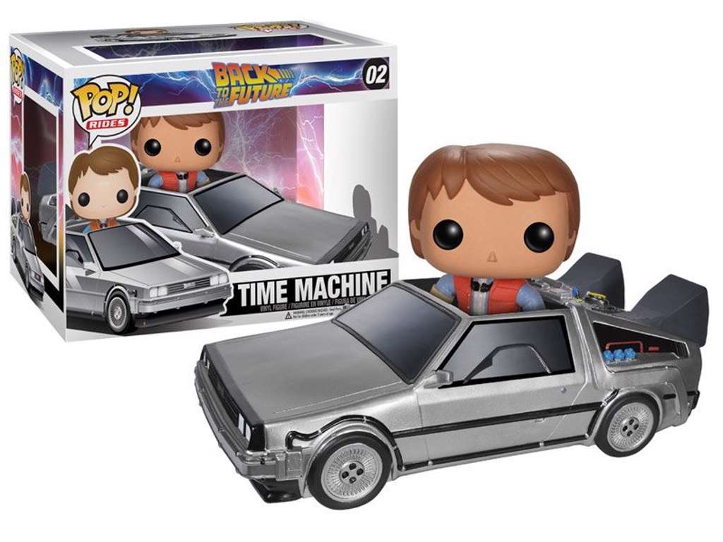 Back to the Future POP! vinyl rides af Delorean with Marty på 10 cm