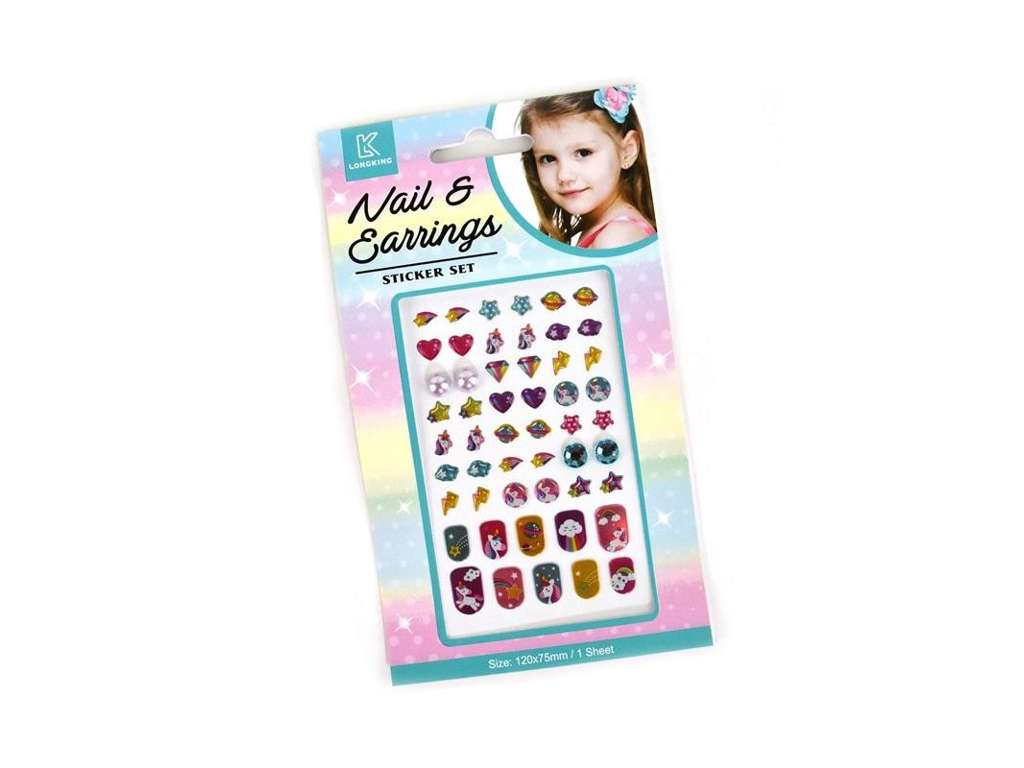 Klistermærker til øre og negle med enhjørninge