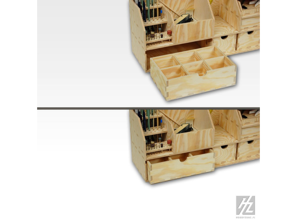 Drawer organizer - skuffe med 6 rum.