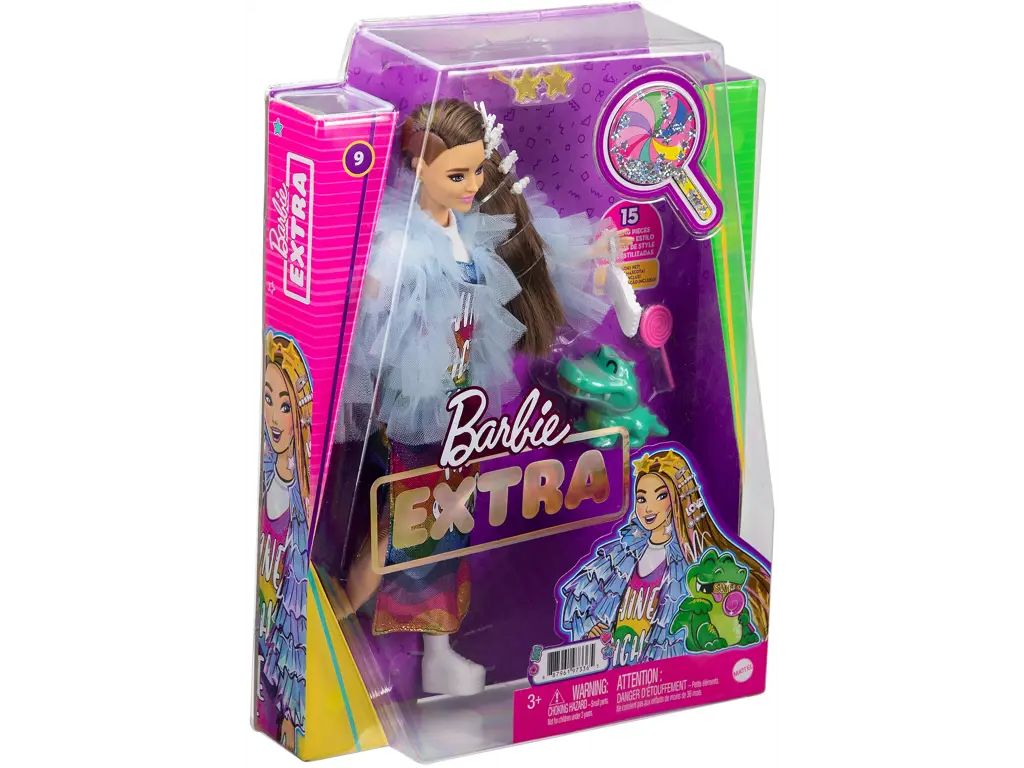 Barbie Extra dukke med regnbuetøj