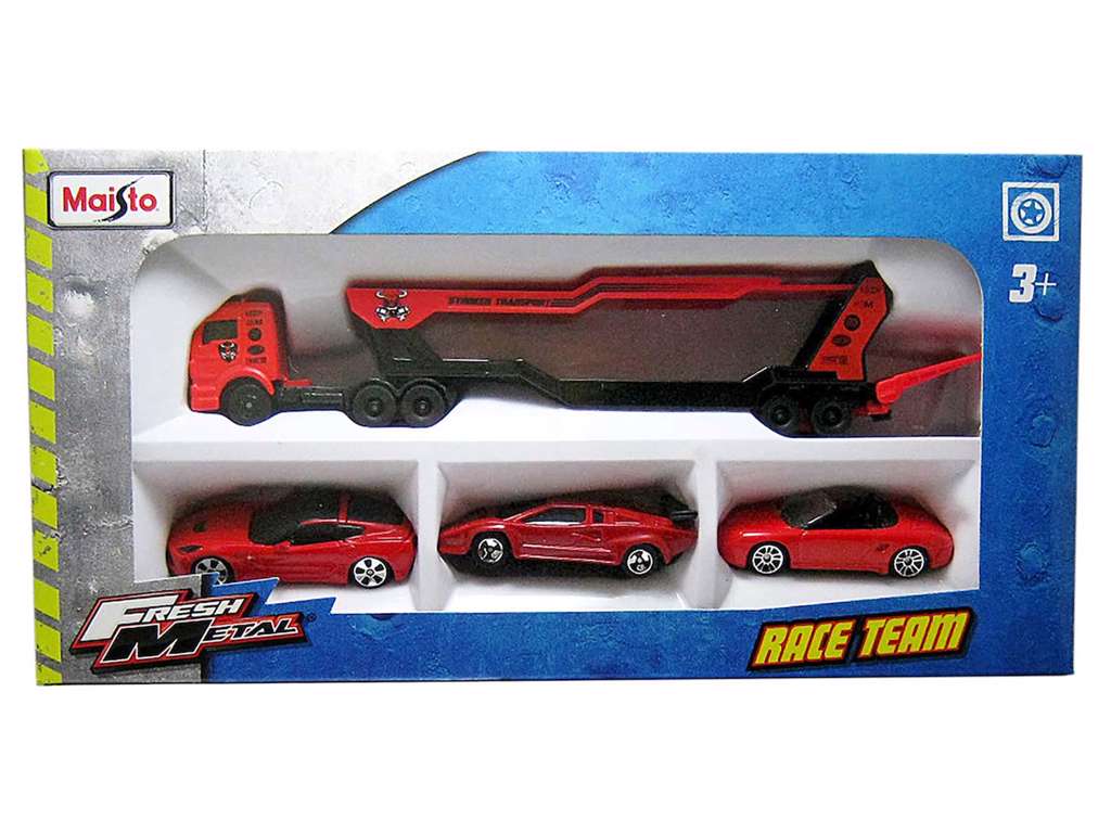 Highway Hauler med 3 biler fra Maisto