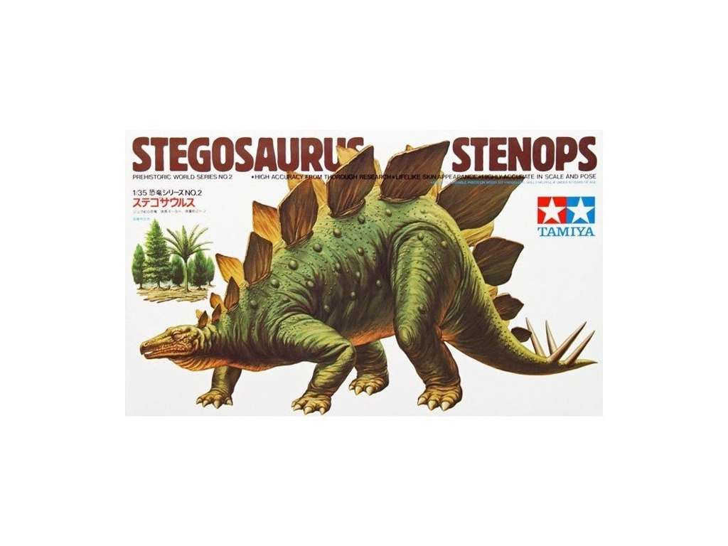 Stegosaurus Stenops byggesæt 1:35 fra Tamiya