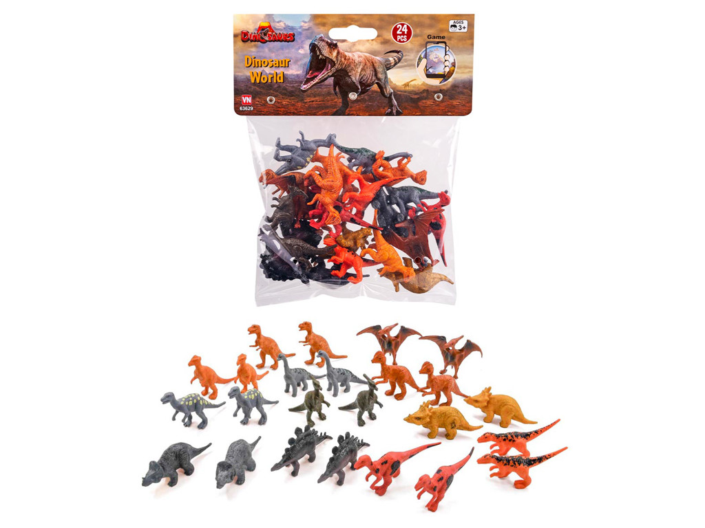 24 dinosaurer i pose - 5 cm
