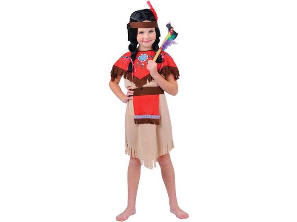 Indianer pige kostume str 110-116
