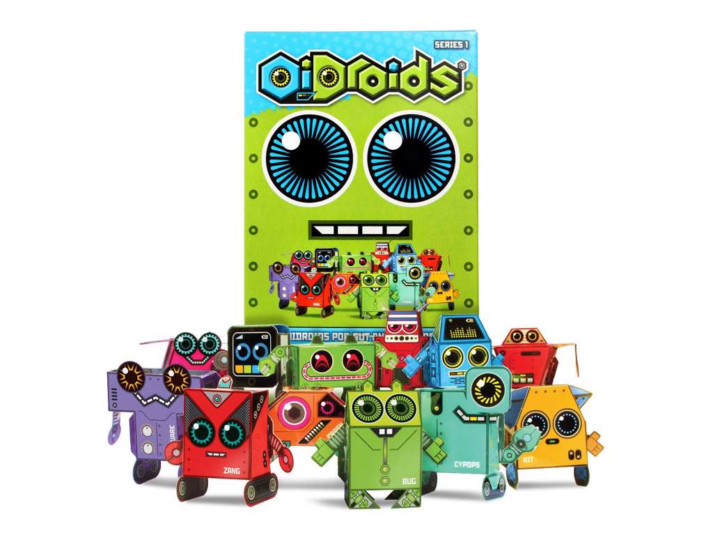 OiDroids (Robot) fest og fødselsdags sæt - Invitationer & robotter.