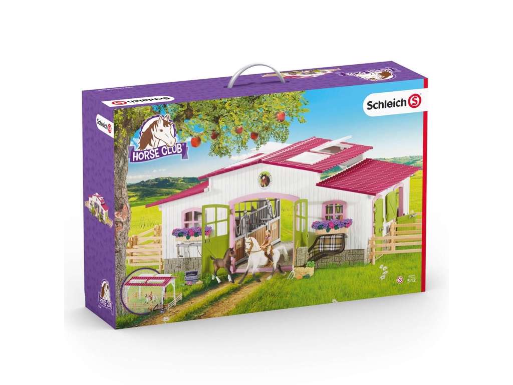 Ridecenter med heste og rytterer fra Schleich - 42344