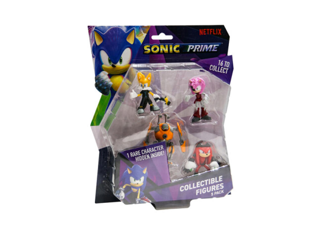 SONIC Figure 5 pack blister 6,5 cm S1 - Tails, Amy, Knuckles, ekstra + 1 rare
