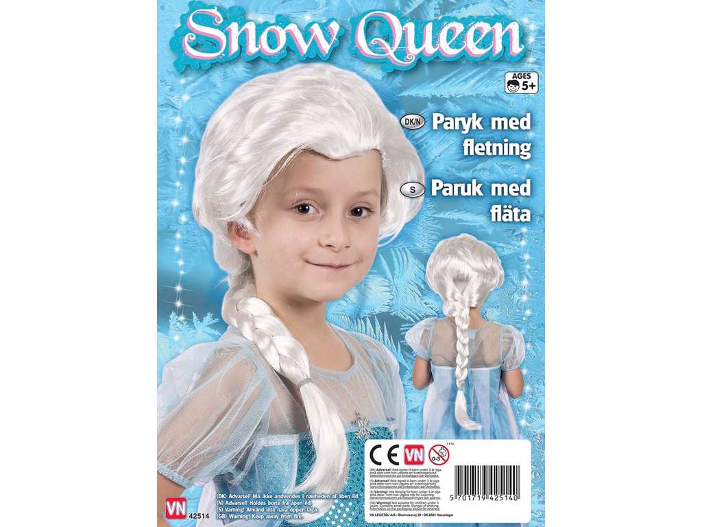 Elsa paryk med fletning "Snow Queen"