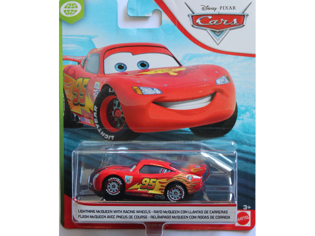 Cars metalbil 1:55 - Lynet McQueen med racerhjul