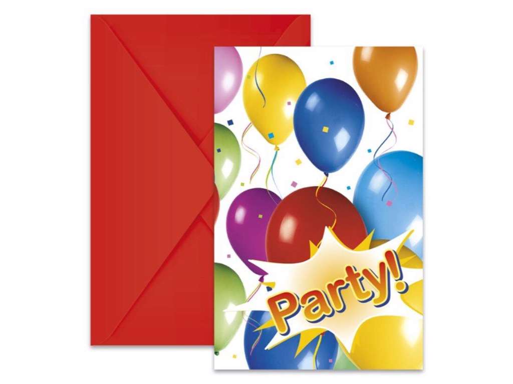 Ballon invitationskort