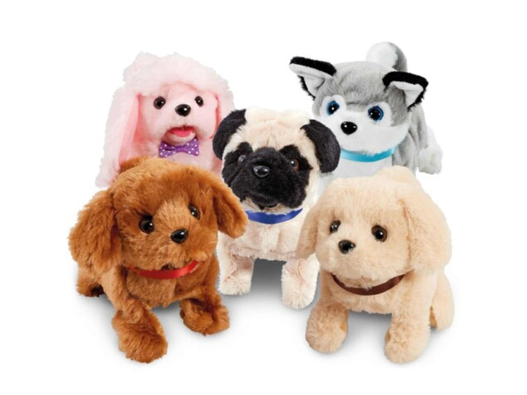 Happy Pets Playful Plyshundehvalp elektronisk kæledyr - 4 varianter
